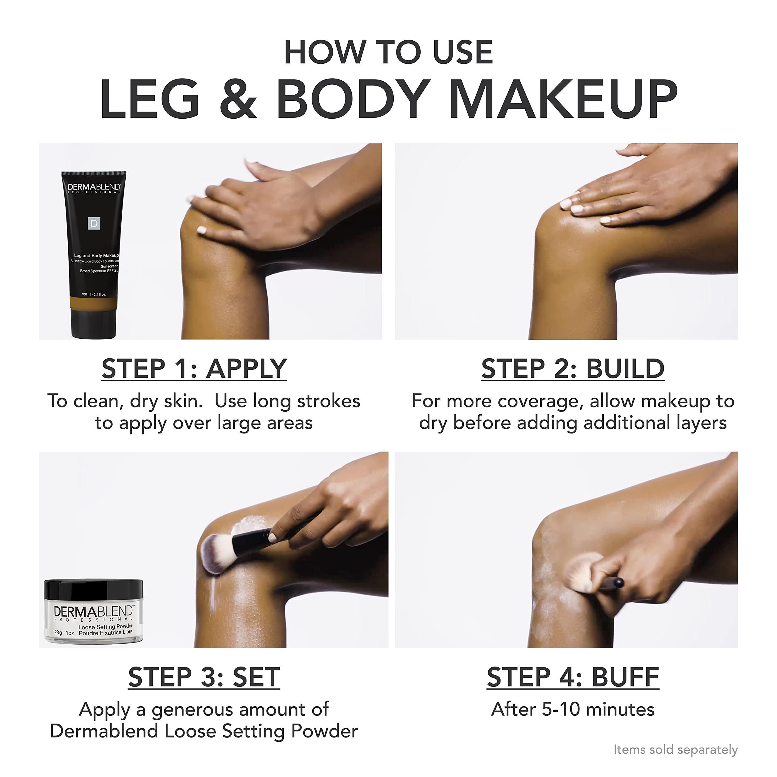 Dermablend Leg and Body Makeup Foundation with SPF 25, 85N Deep Natural, 3.4 Fl. Oz.