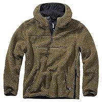 Brandit Men's Hooded Fleece Quarter Zip Pullover