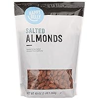 Amazon Brand - Happy Belly California Almond, Roasted & Salted, 48 Ounce