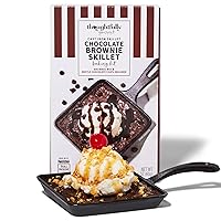 Thoughtfully Gourmet, Chocolate Brownie Skillet Baking Kit, Made with Nestle Chocolate Chips, Gift Set Includes Single Serving Chocolate Chip Brownie Mix and Reusable Mini Cast Iron Skillet Pan