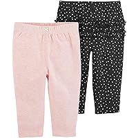 Carter's Baby Girls 2-pk. Ruffle Dots Pull-On Pants Pink/Black/White