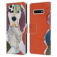 Head Case Designs Officially Licensed Michel Keck Welsh Springer Spaniel Dogs 2 Leather Book Wallet Case Cover Compatible with Samsung Galaxy S10+ / S10 Plus