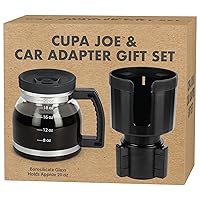 Funwares 20 oz Cupa Joe Jumbo Big Mug With Spill-Proof Travel Lid and Car Cup Holder Expander Adapter, Unique Coffee Mug Gift Set, Perfect Gag Gift, A Cute Coffee Mug That Everyone Loves!