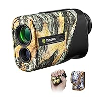 Hunting Rangefinder Mini with Rechargeable Battery, 875Y Laser Range Finder 6.5X Magnification, Distance/Angle/Speed/Scan Multi Functional Waterproof Rangefinder with Case (Leaf Camo)