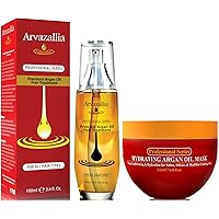 Hydrating Argan Oil Hair Mask and Premium Argan Oil Hair Treatment Products Bundle - Hydration and Repair for Dry or Damaged Hair