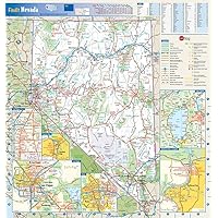 Laminated 24x25 Poster: Road Map - Large Detailed Roads and Highways map of Nevada State with National Parks and All Cities