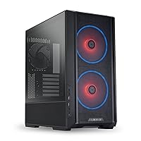 Lian Li Lancool 216 Mid-tower case with high cooling performance - Includes controller - dual front 160MM PWM fans and 1 rear 140MM PWM fan - Airflow focused - Up to 10 fans (LANCOOL 216RC-X BLACK)