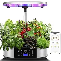 WiFi Hydroponics Growing System12 Pods with APP Control, Indoor Herb Garden up to 30