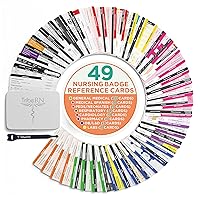 BadgeGuru 2.0 by Tribe RN - Nursing Student Set of 49 Nursing Badge Reference Cards - Comprehensive Clinical Nurse Badge Card Set Designed by Nurses for Students and Fellow Critical Care RNs
