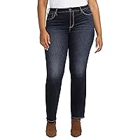 Silver Jeans Co. Women's Plus Size Avery High Rise Curvy Fit Slim Bootcut Jeans