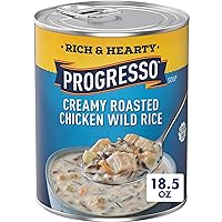 Progresso Rich & Hearty, Creamy Roasted Chicken Wild Rice Canned Soup, Gluten Free, 18.5 oz.