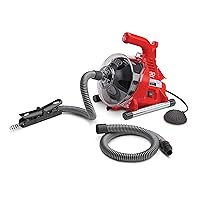RIDGID PowerClear 120-Volt Drain Cleaning Machine Kit for Tubs, Showers, and Sinks,Red, 55808