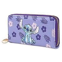 Disney Purses for Women, Stitch Coin Purse with Card Slots, Gifts for Women (Purple)