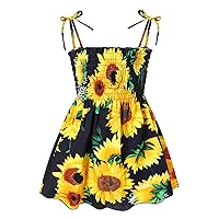 Easter Dress Size 6 Beach Clothes Slip Toddler Sunflower Dress Girls Girls Dress&Skirt Toddler 4t