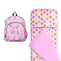 Wildkin 12 Inch Kids Backpack Bundle with Plush Nap Mat (Fairy Princess)
