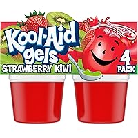 Jell-O Kool-Aid Gels Strawberry Kiwi Ready-to-Eat Gelatin Snacks (4 Cups)