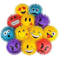 Rhode Island Novelty 9 Inch Emoticon Puffer Balls One Dozen Per Order
