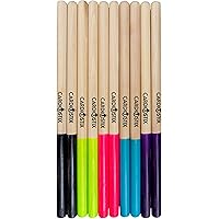 8oz Highest-Weighted (1 PAIR YOU CHOOSE) Premium American Hickory Wood Cardio Drum Sticks | For Drumming, Fitness, Aerobic Class, Exercises(Standard Purple)