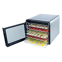 FD-7SSD Digital Food Dehydrator for Beef Jerky, Dried Fruit and Dog Treats, 7 Stainless Steel Trays, Silver