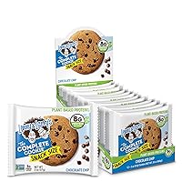 Lenny & Larry's The Complete Cookie Snack Size, Chocolate Chip, Soft Baked, 8g Plant Protein, Vegan, Non-GMO 2 Ounce Cookie (Pack of 12)