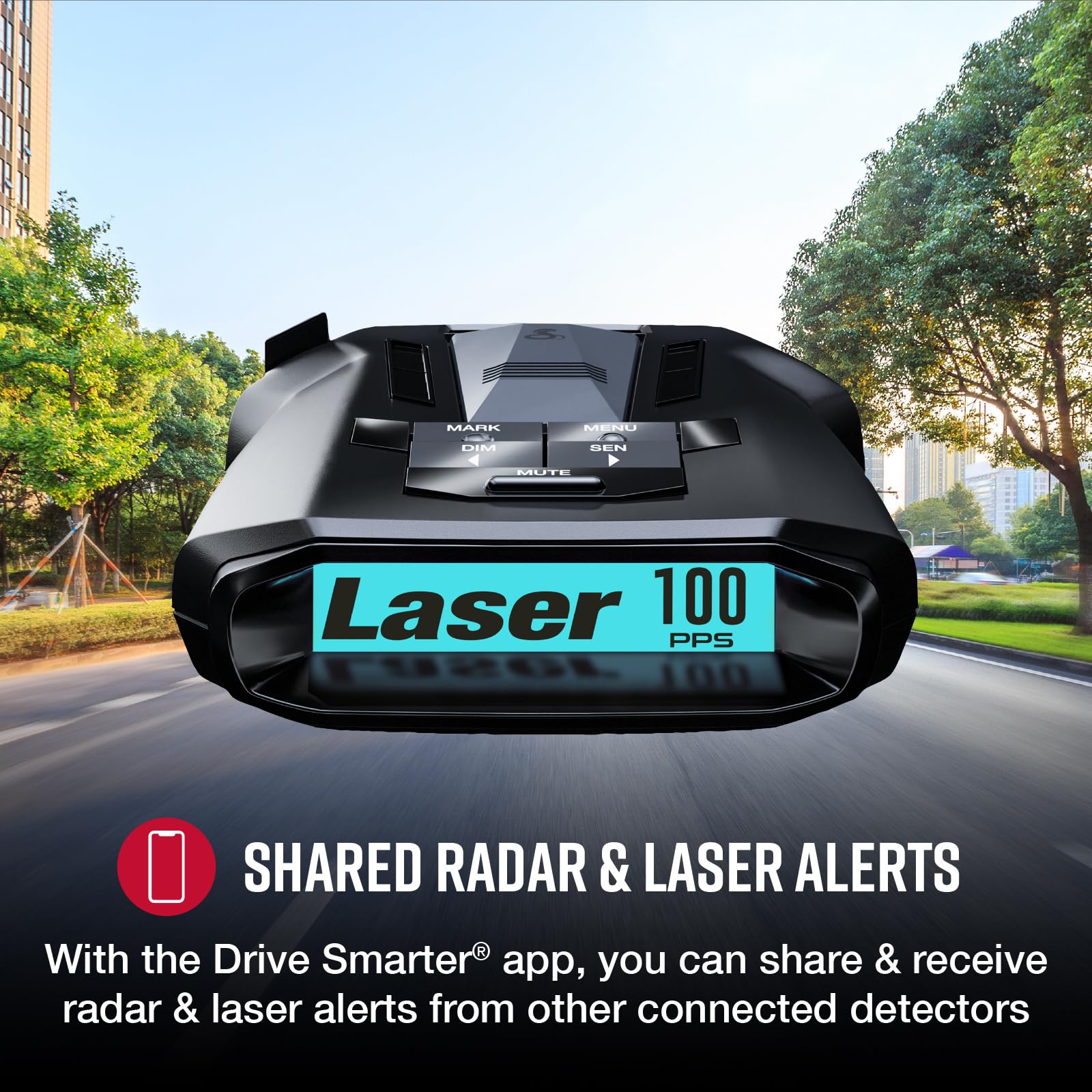 Cobra RAD 700i Laser Radar Detector: Long Detection Range, AutoLearn Intelligence and Advanced Filtering Software for Less False Alerts, Drive Smarter App, Laser Eye Front and Rear Detection, Black