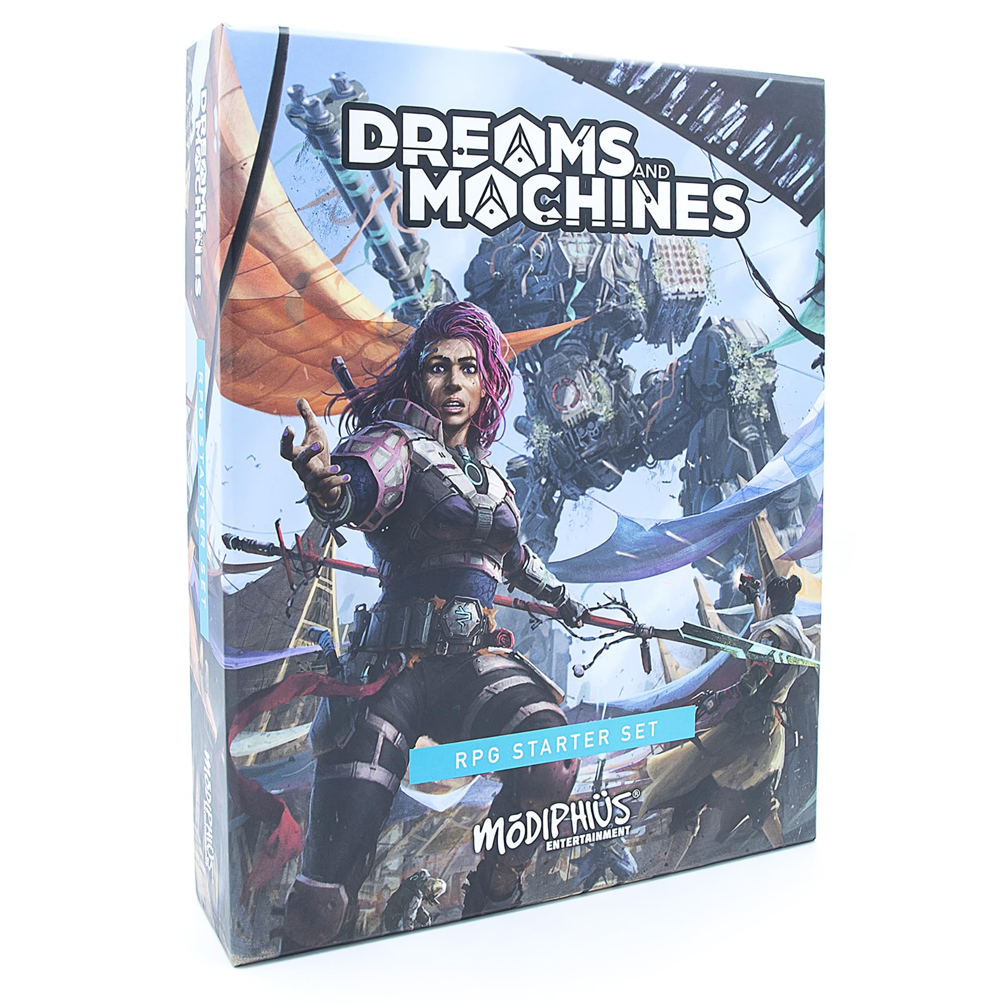 Modiphius: Dreams and Machines: RPG Starter Set to Play & Explore The World of Evera Prime, Booklet, Dice, Cards & More