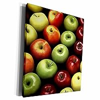 3dRose Artistic Red and Green Apples Arranged In A Pattern - Museum Grade Canvas Wrap (cw_351185_1)