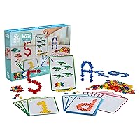 PLUS PLUS - Learn to Build ABC & 123-400 Pieces, 40 Flash Cards - Construction Building STEM/STEAM Toy, Interlocking Mini Puzzle Blocks for Kids