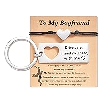 Tarsus Matching Keychain Bracelet Set, Couples Gifts for Boyfriend Girlfriend Husband Wife Women Men