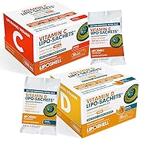 Lipo-Sachets Liposomal Vitamin C 1000mg & Vitamin D3 1000IU - 60 High Potency Liquid Gel Packets - High Absorption Vitamin C and D3 for Immune Support