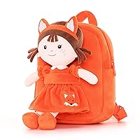 Toddler Backpack Kids Backpacks with Soft Plush Baby Dolls Fox 9.5