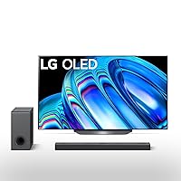LG 65-inch Class OLED B2 Series 4K Smart TV with Alexa Built-in OLED65B2PUA S80QY 3.1.3ch Sound Bar w/Center Up-Firing, Dolby Atmos DTS:X, Works w/Alexa, Hi-Res Audio, IMAX Enhanced