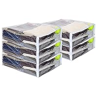 5-Pack Clear Vinyl Zippered Storage Bags 20 x 23 x 6 Inch