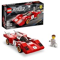 LEGO Speed Champions 1970 Ferrari 512 M 76906 Building Set - Sports Red Race Car Toy, Collectible Model Building Set with Racing Driver Minifigure, Gift for Grandchildren, Boys, Girls and Kids Ages 8+