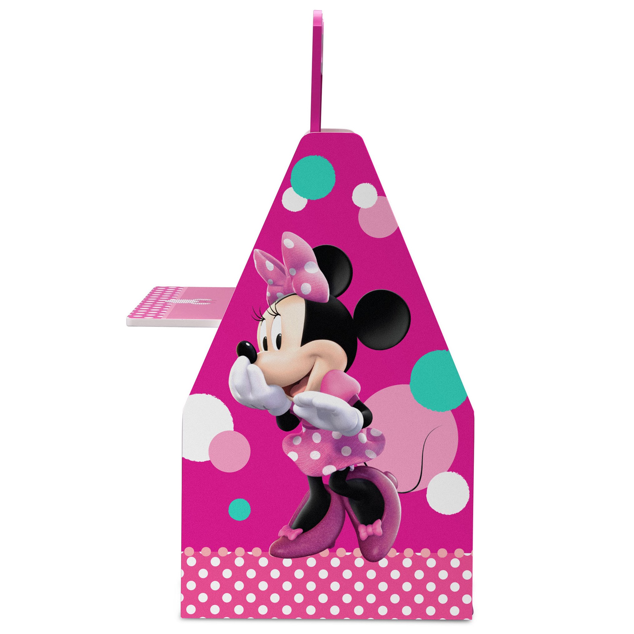 Delta Children Kids Easel and Play Station – Ideal for Arts & Crafts, Drawing, Homeschooling and More - Greenguard Gold Certified, Disney Minnie Mouse