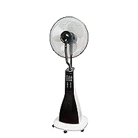 XBrand Black/White Intelligent Cool Mist Standing Oscillating Fan, 47 Inch Height
