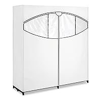 Extra-Wide Clothes Closet, 60” with, White Cover