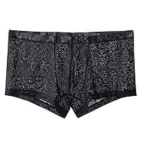 Mens Lace Boxer Transparent Boxer Shorts With Low Waist Breathable Underwear Youth Pants Lace Bikini Underwear