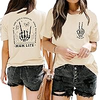 Mama Shirts Mom Life T-Shirts Women Motherhood Some Days I Rock It Shirt Vintage Casual Short Sleeve Tops
