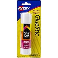 Avery Glue Stick White, Washable, Nontoxic, 1.27 oz. Permanent Glue Stic, 1pk (00191)