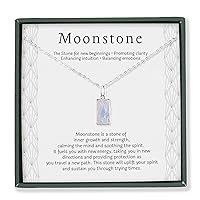 HOPE LOVE SHINE New Beginnings Rainbow Moonstone Sterling Silver Necklace for Women