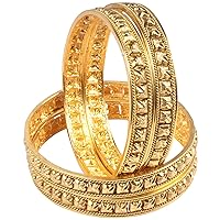 Gold Plated Fashion Polki Indian Bangle Bracelet Partywear Ethnic Traditional Jewelry (2.8)