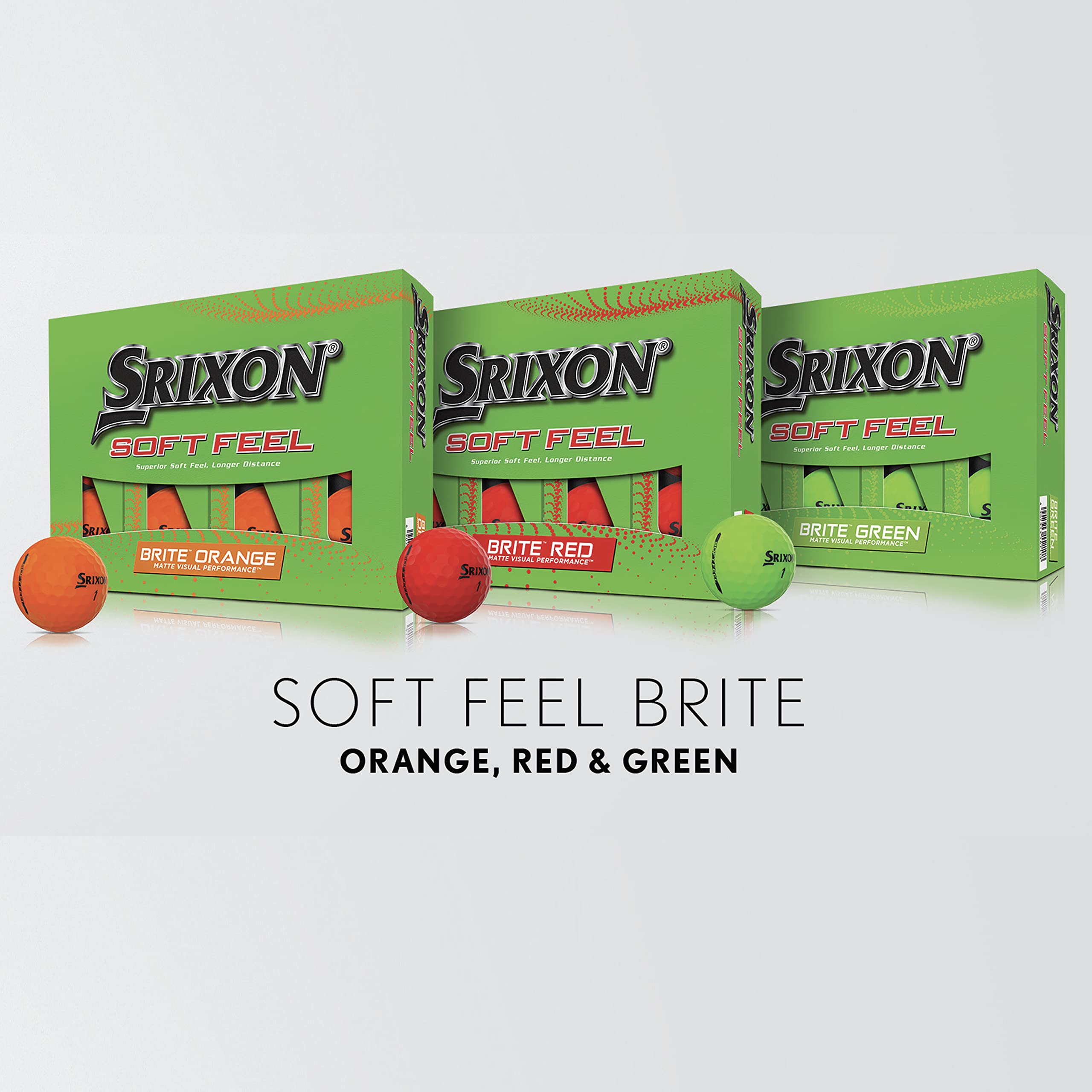 Srixon Soft Feel 13 Brite Green Golf Balls 1 Dozen - 2023