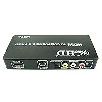 ViewHD HDMI to TV Composite RCA AV + S Video Converter | Include AV & S Video Cables + AC Power Adapter | Model: H2STVs