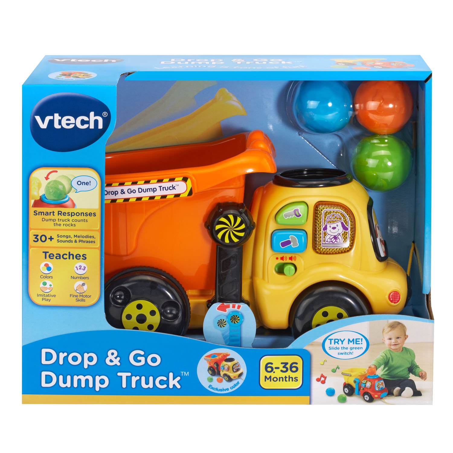 VTech Drop and Go Dump Truck Amazon Exclusive,Orange