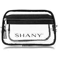 SHANY Clear Toiletry Makeup Carry-On Pouch with Zippered Compartment – Water-Resistant and Nontoxic Travel Organizer Bag