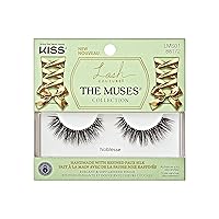 KISS Lash Couture The Muses Collection False Eyelashes, Noblesse', 12 mm, Handmade, Refined Faux Silk, Contact Lens Friendly, Easy to Apply, Includes 1 Pair Reusable Strip Lashes