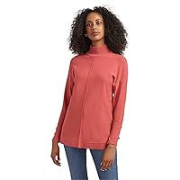 Anne Klein Women's Mock Neck with Long Sleeve with Buttons