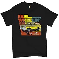 Ford Bronco 1978 T-Shirt Free Wheelin' Off-Road Licensed Men's Novelty Shirt