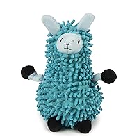 goDog Llamas Noodle Squeaky Plush Dog Toy, Chew Guard Technology - Blue, Small